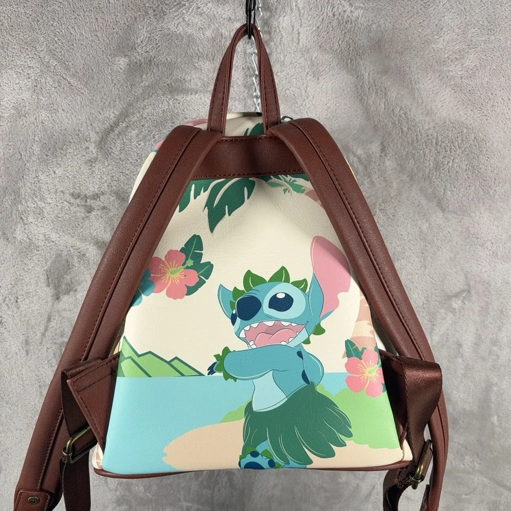 Loungefly Disney Lilo & Stitch Hawaii Postcard Mini Backpack Bag AOP